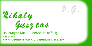 mihaly gusztos business card